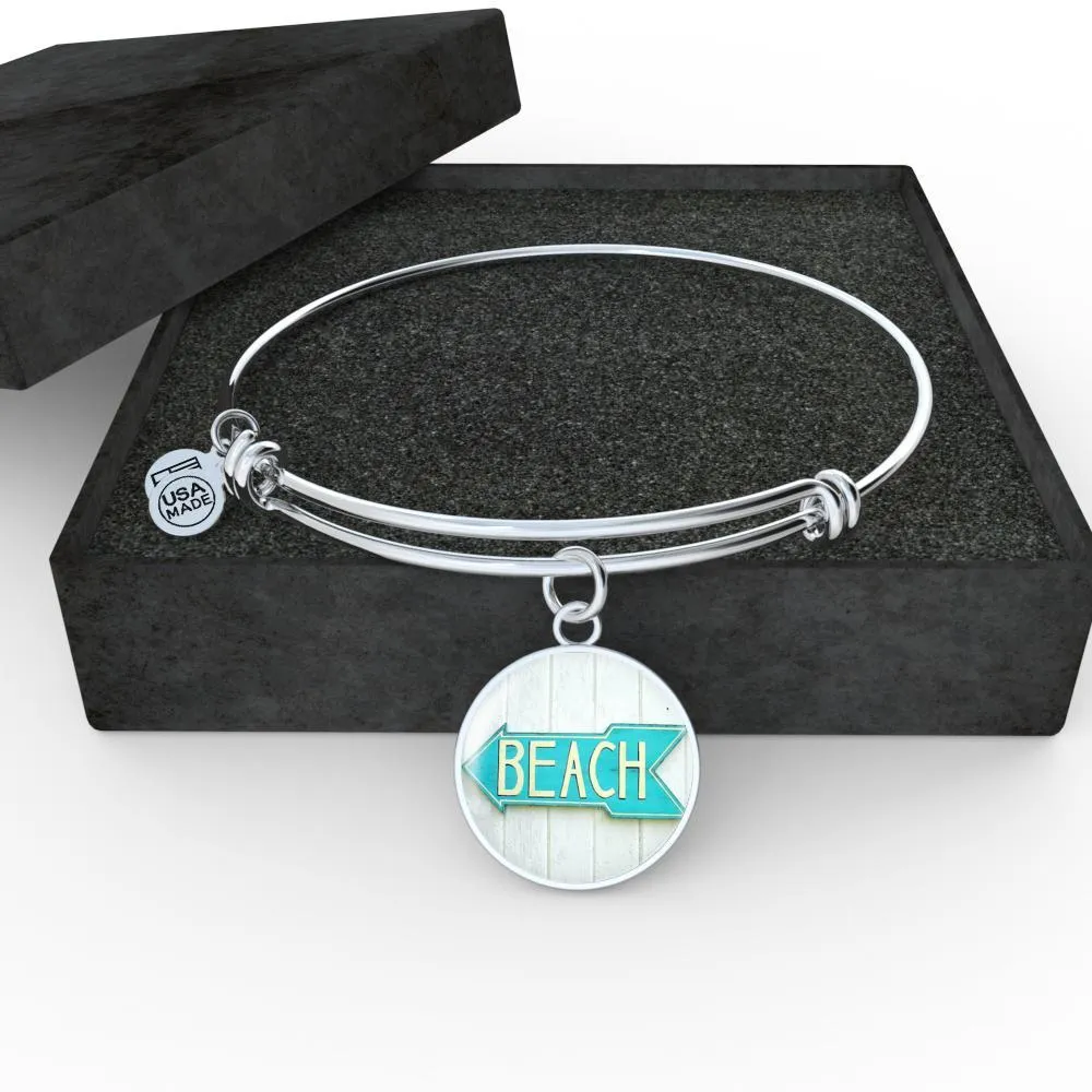 Beach Sign Bangle Bracelet