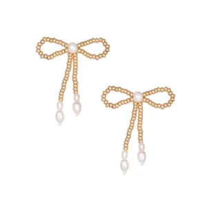 Beaded Bow Earrings