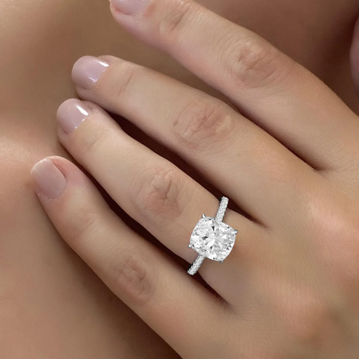 Becca Cushion Cut 4.50 Carat Ring
