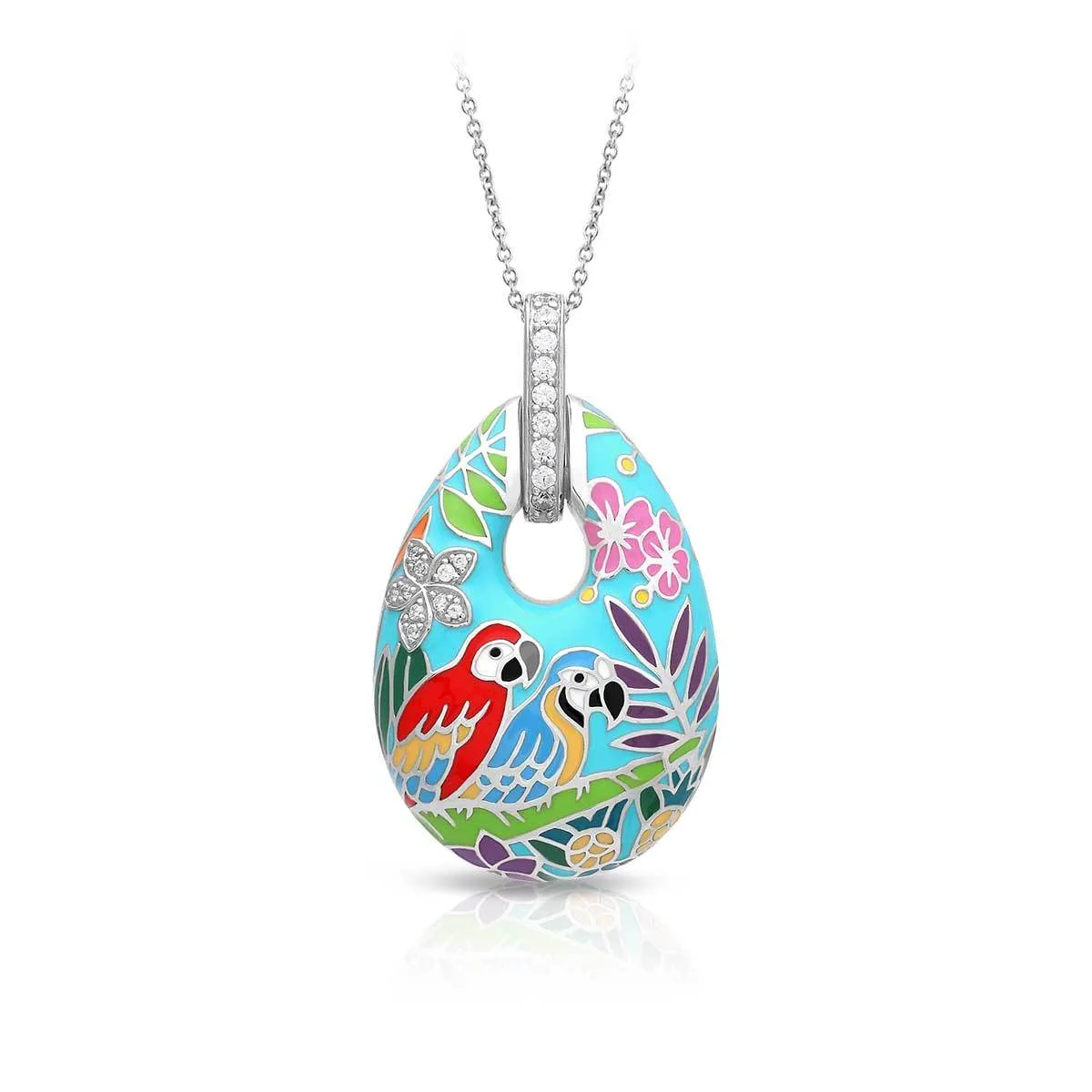 Belle Etoile Macaw Pendant - Blue & Multi