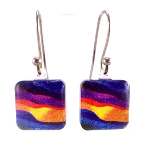 Blue Candy Stripes Earrings