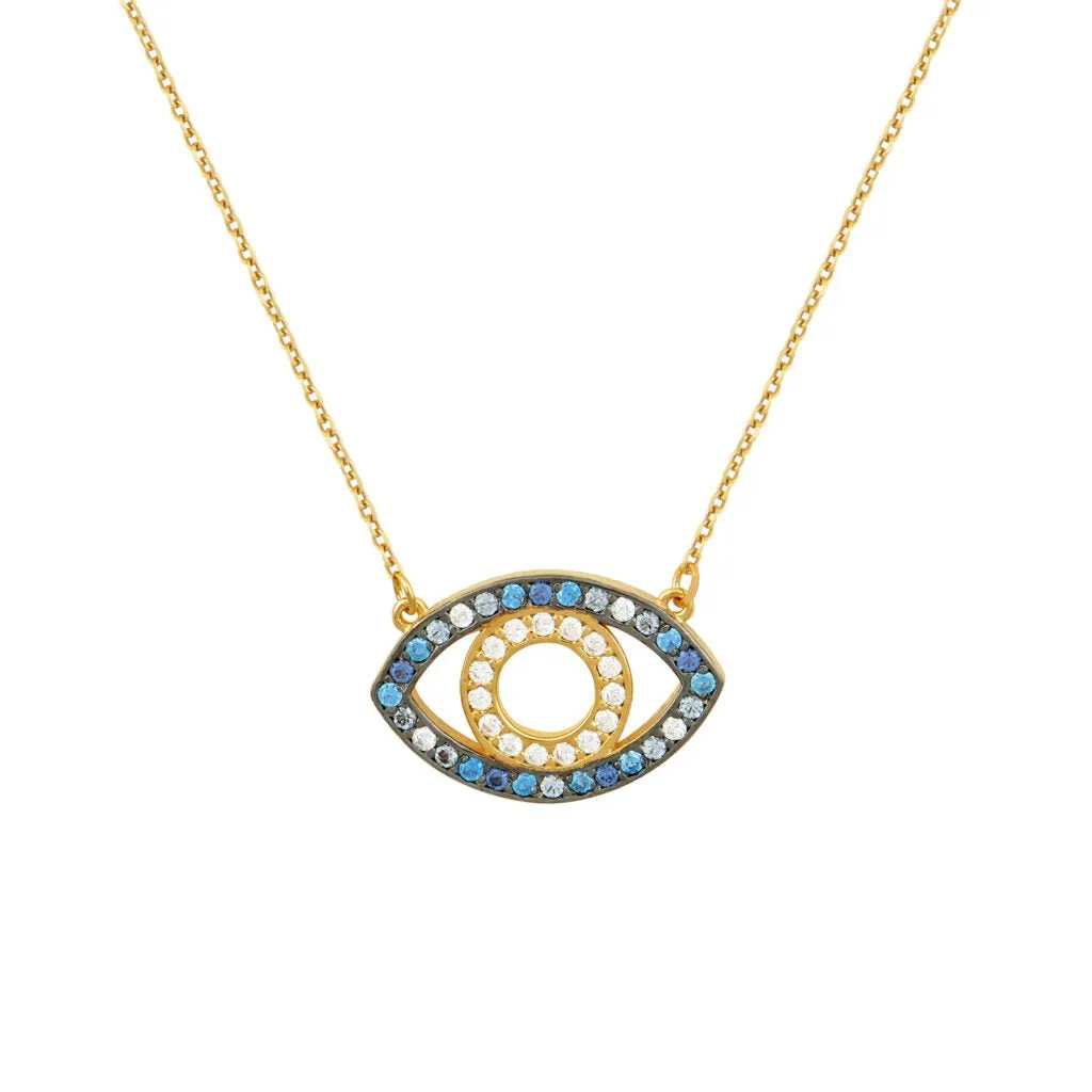 Blue Fade Round Necklace