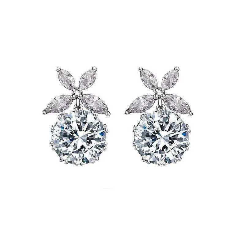 Bridal Silver Tie The Knot Studs