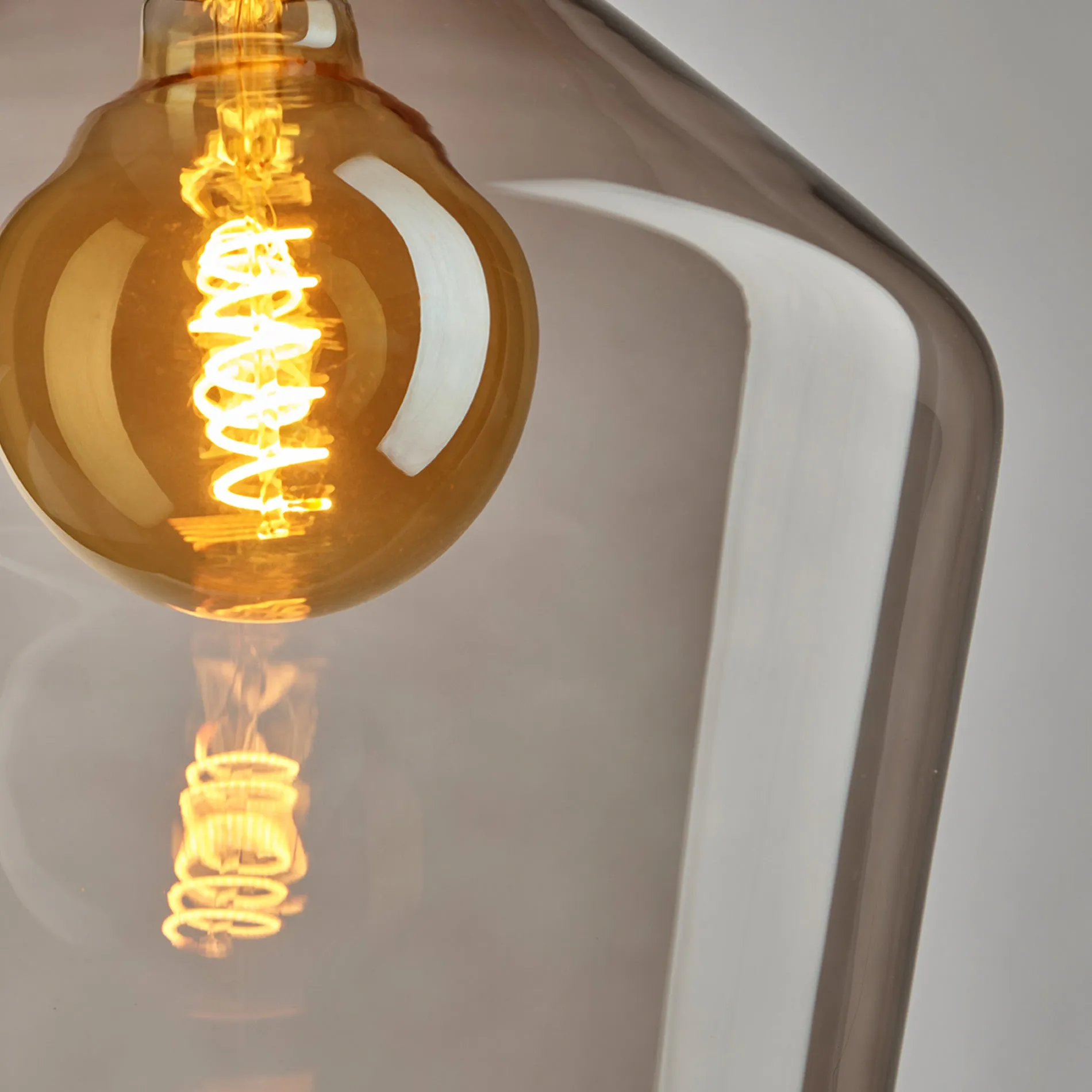 Brooklyn Smoked Glass Globe Pendant - 9 Inch - Mocha
