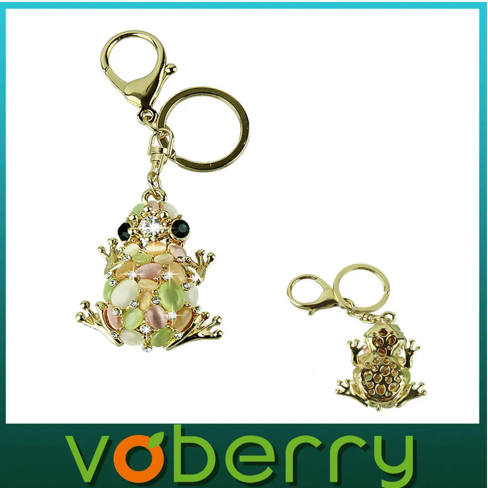 Cat Eye Stone Crystal Key Chain