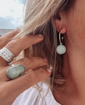 Chalcedony Hoop Earrings