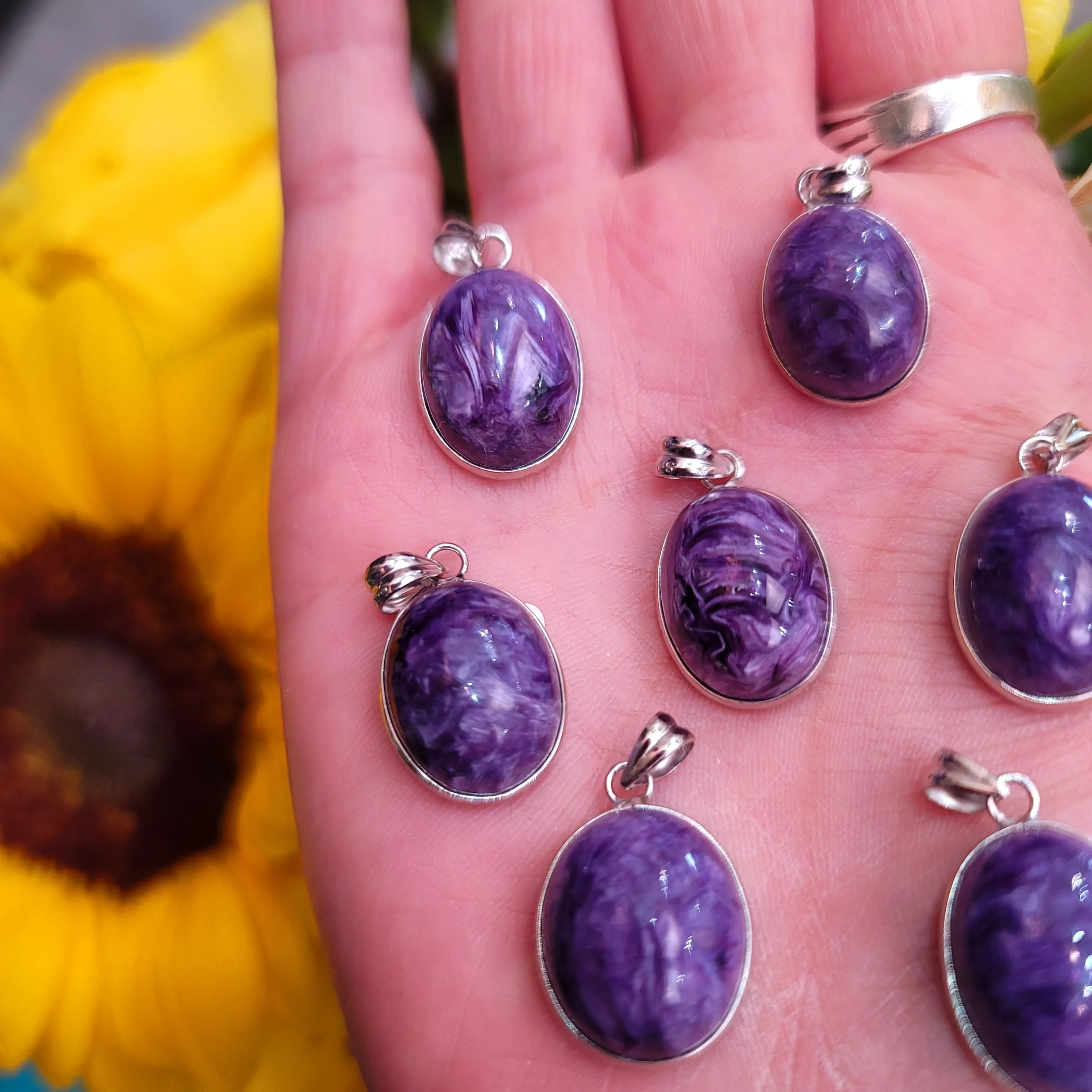 Charoite Pendant for Connection with the Divine Source and your Higher Self