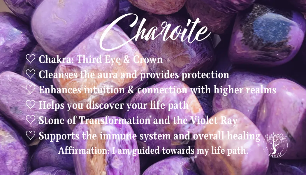 Charoite Pendant for Connection with the Divine Source and your Higher Self