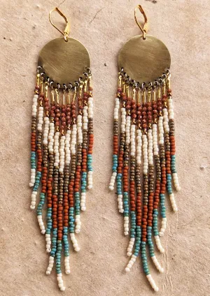 Chimamanda Terracotta Seed Bead Earrings