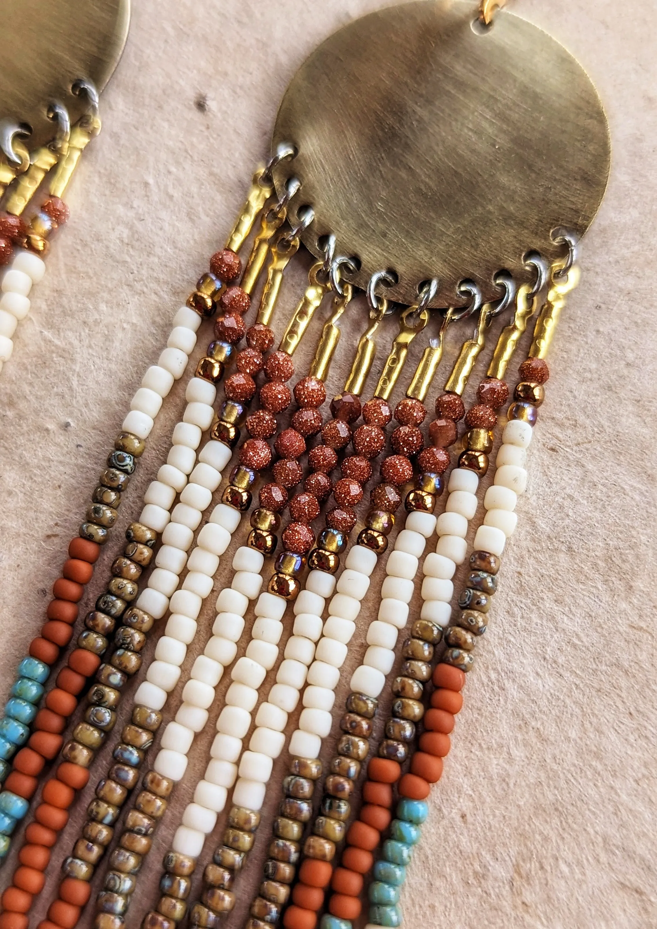 Chimamanda Terracotta Seed Bead Earrings
