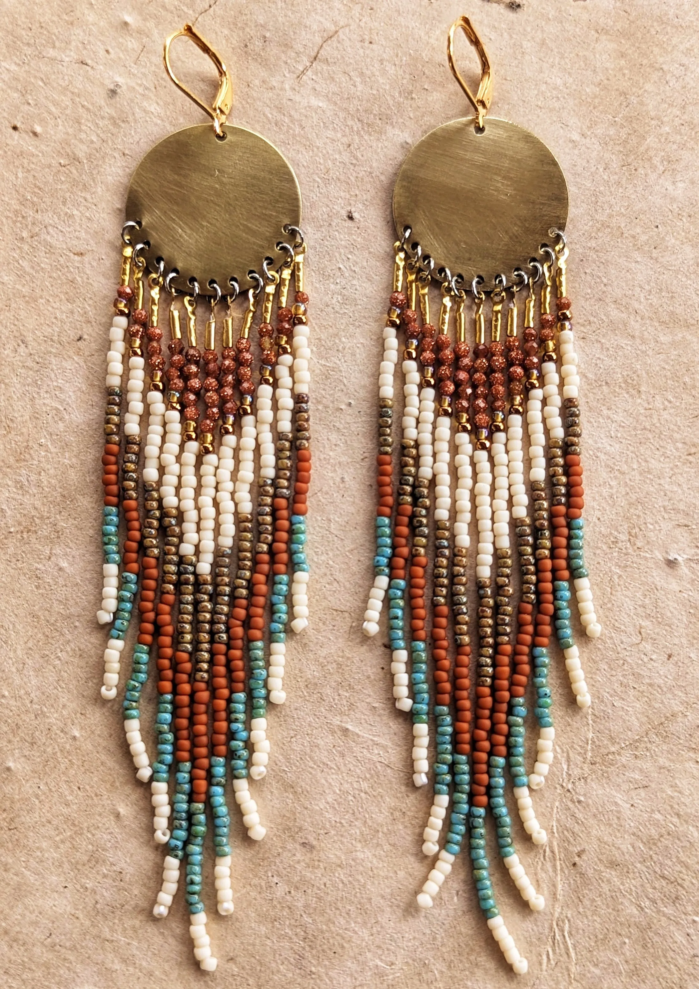 Chimamanda Terracotta Seed Bead Earrings