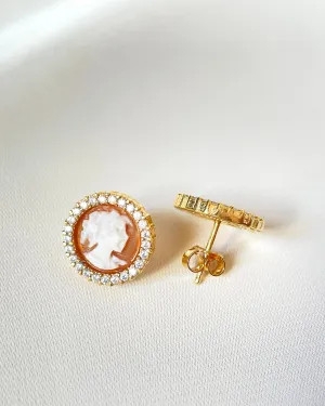 CLASSIC CAMEO EARRINGS - GOLD