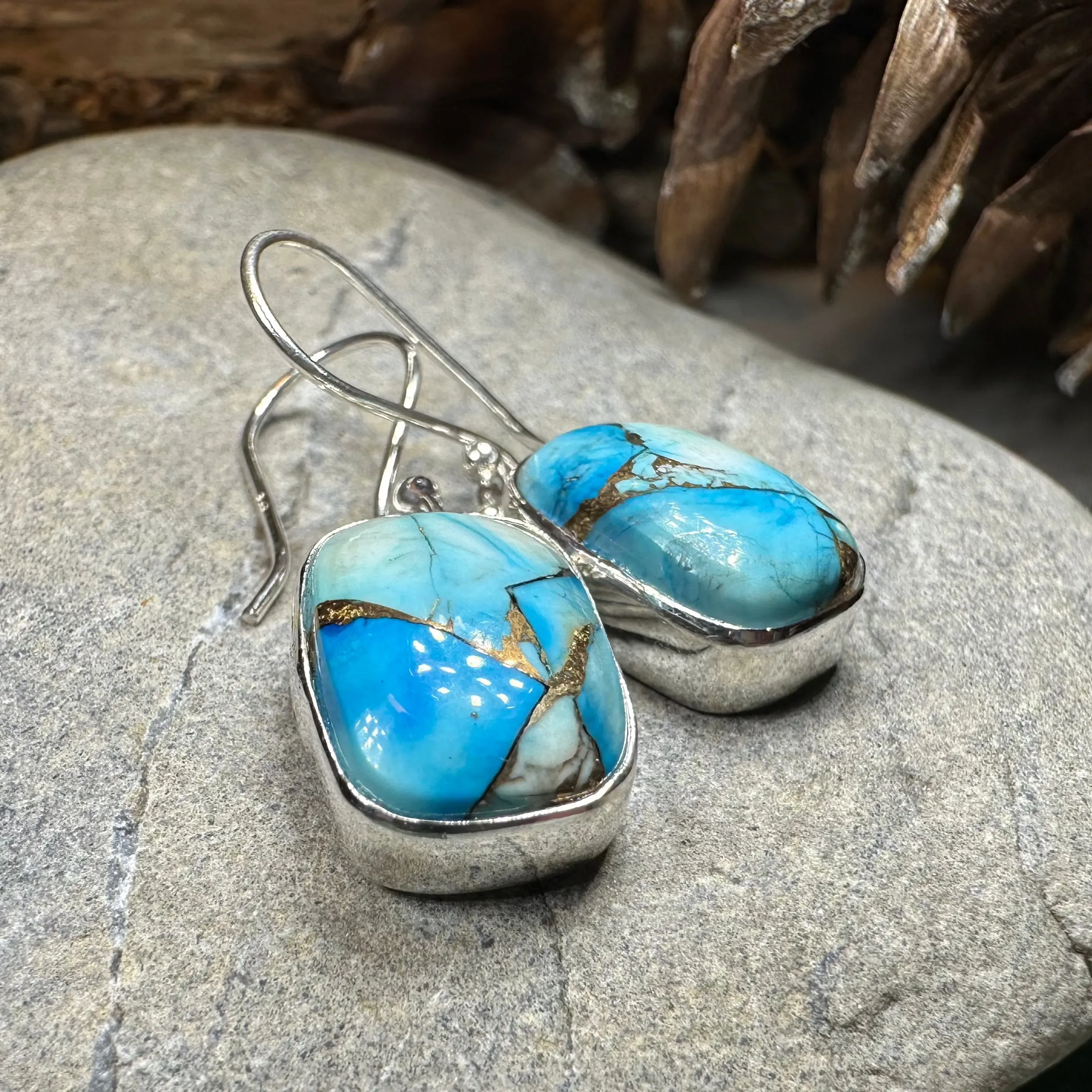 Classic Copper Turquoise Earrings