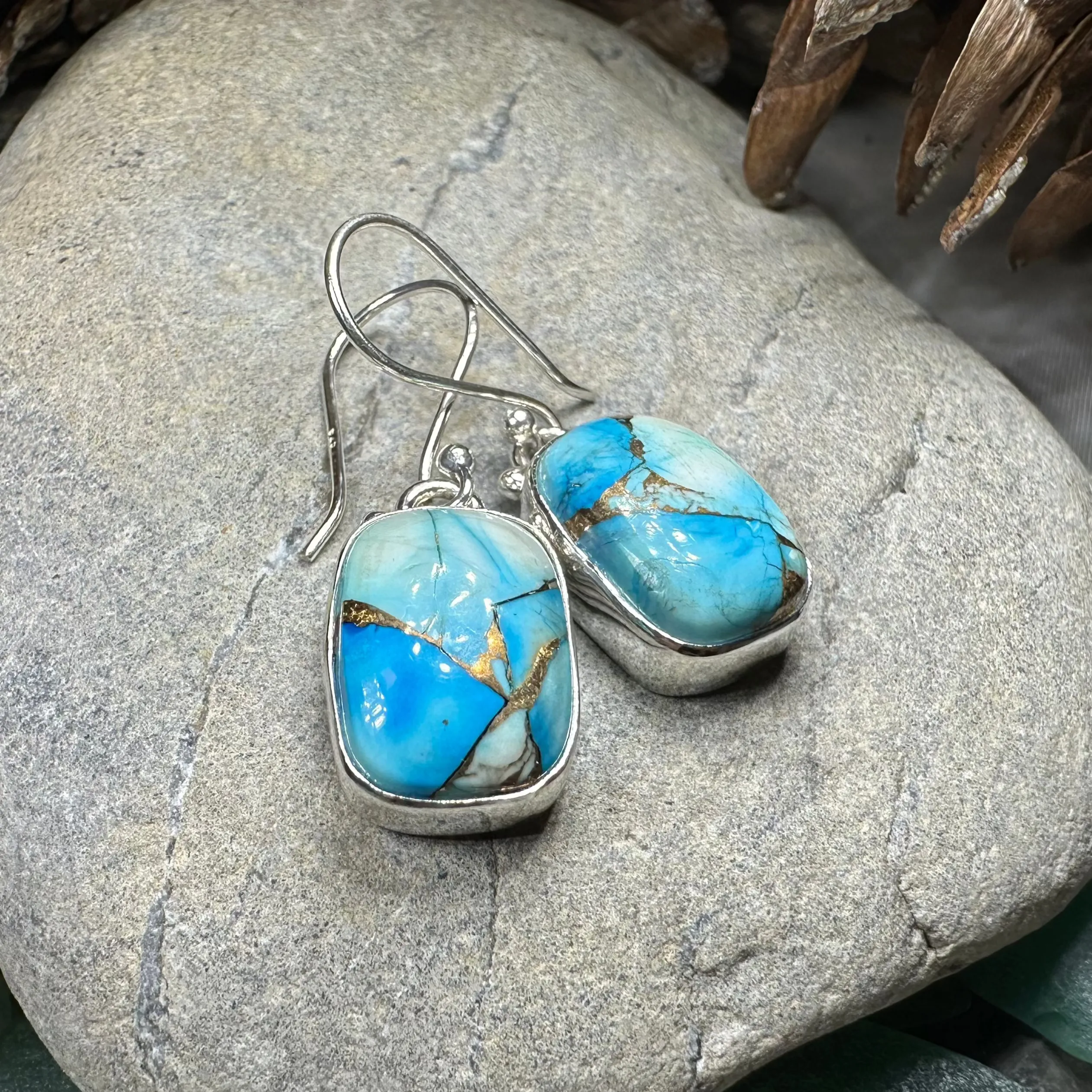 Classic Copper Turquoise Earrings