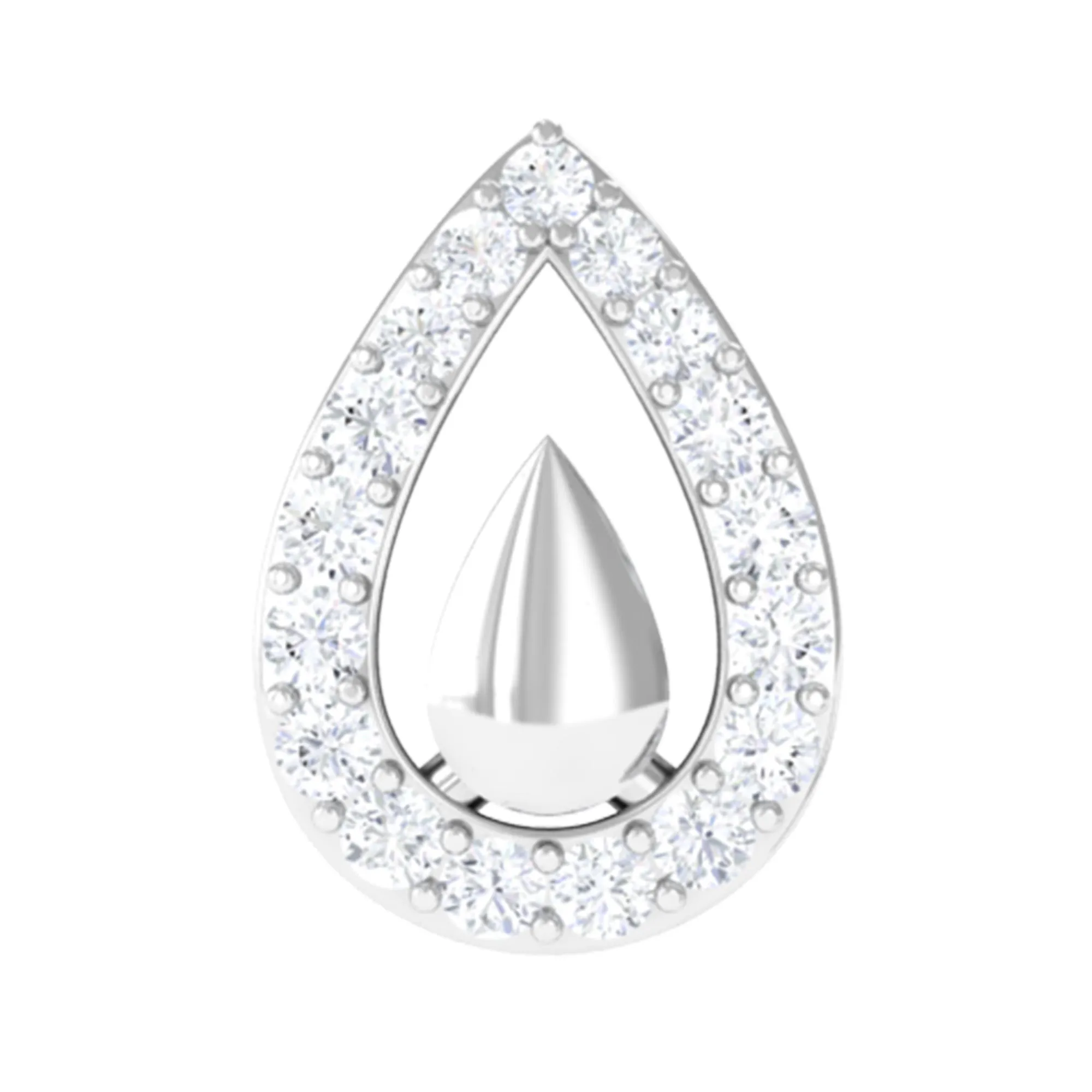 Classic Diamond Teardrop Helix Earring