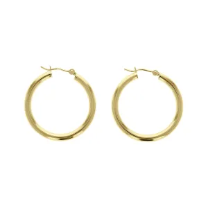 Classic Gold Hoop Earring - 3x30mm