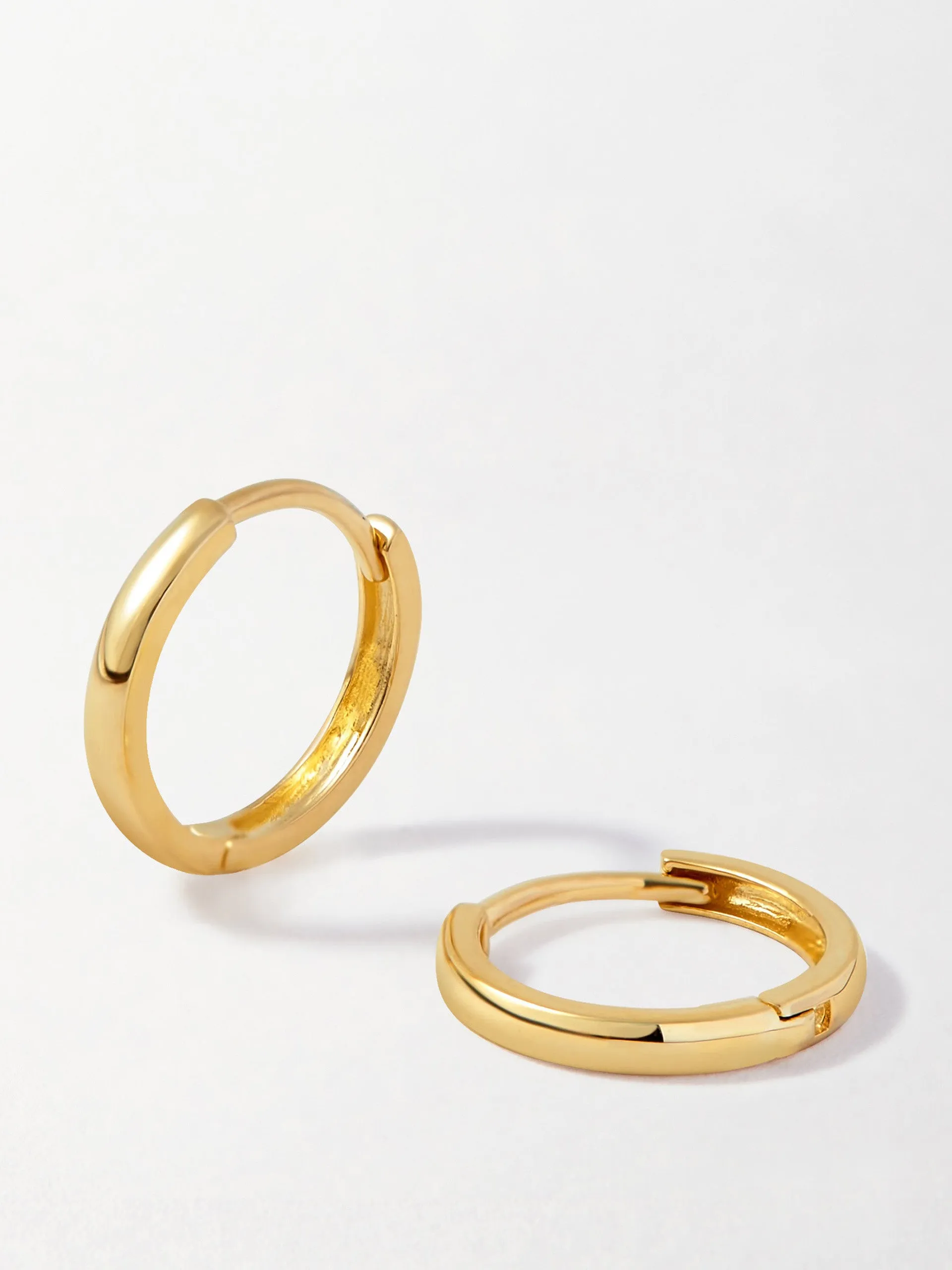Classic gold huggie earrings