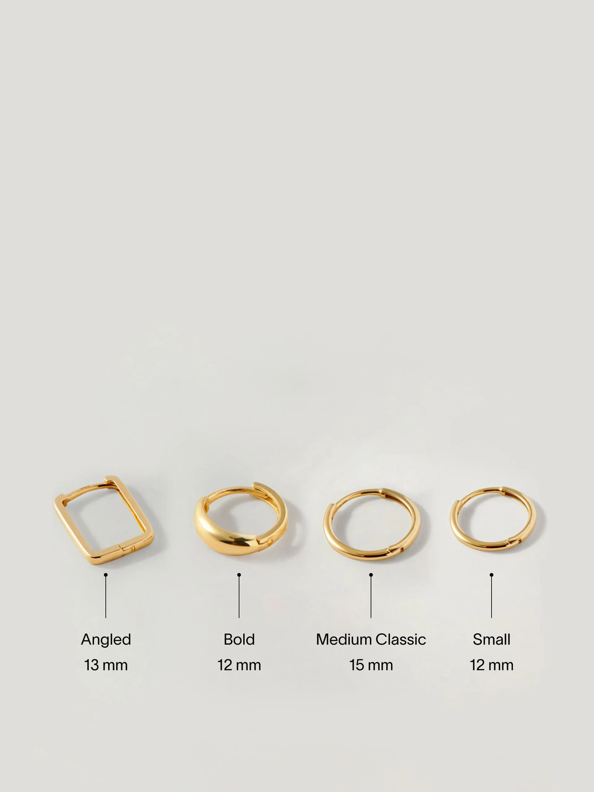 Classic gold huggie earrings
