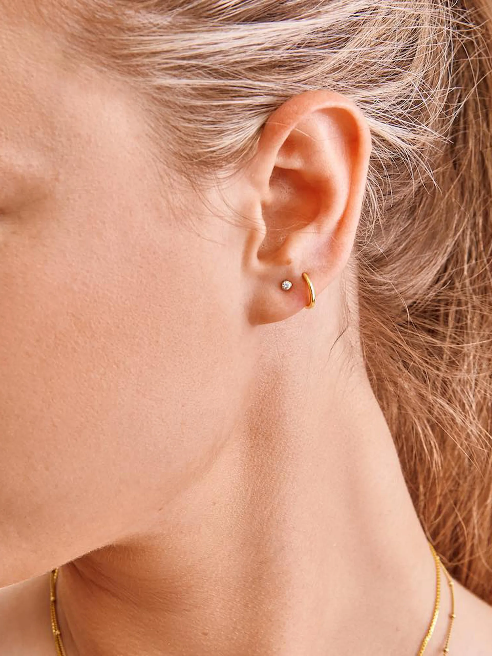 Classic gold huggie earrings