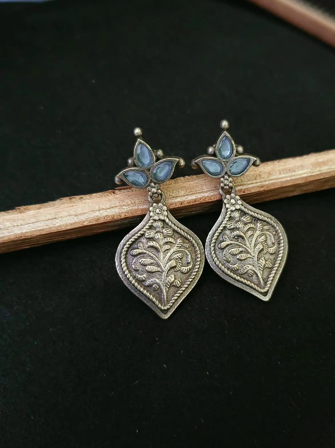 Classic Oxidised Dangler Earrings | Sarichka