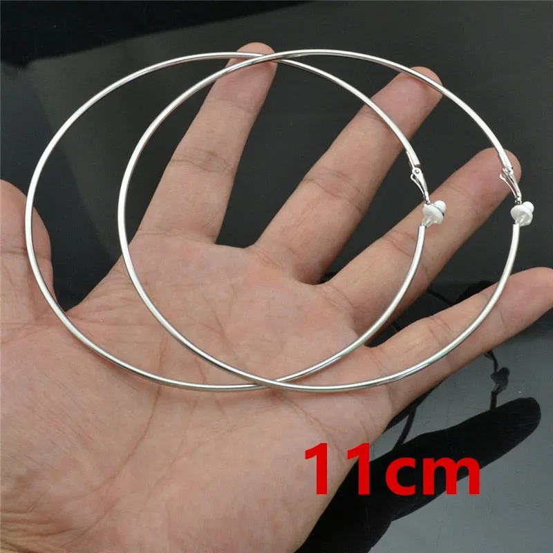 Classic Round Clip-On Hoop Earrings