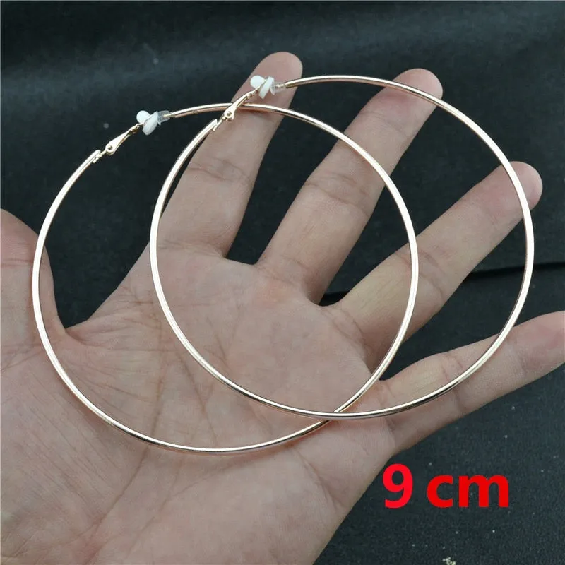Classic Round Clip-On Hoop Earrings