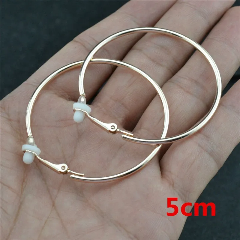 Classic Round Clip-On Hoop Earrings