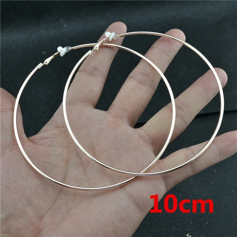 Classic Round Clip-On Hoop Earrings