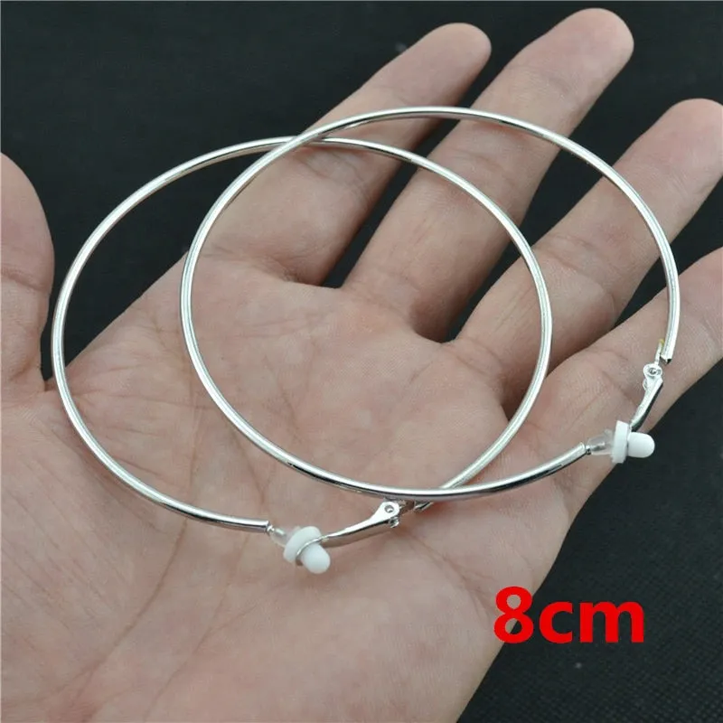 Classic Round Clip-On Hoop Earrings