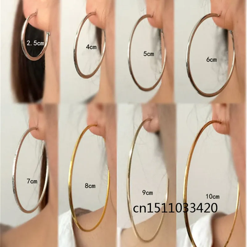 Classic Round Clip-On Hoop Earrings