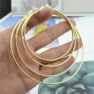 Classic Round Clip-On Hoop Earrings