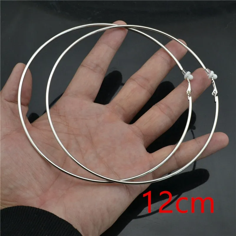 Classic Round Clip-On Hoop Earrings