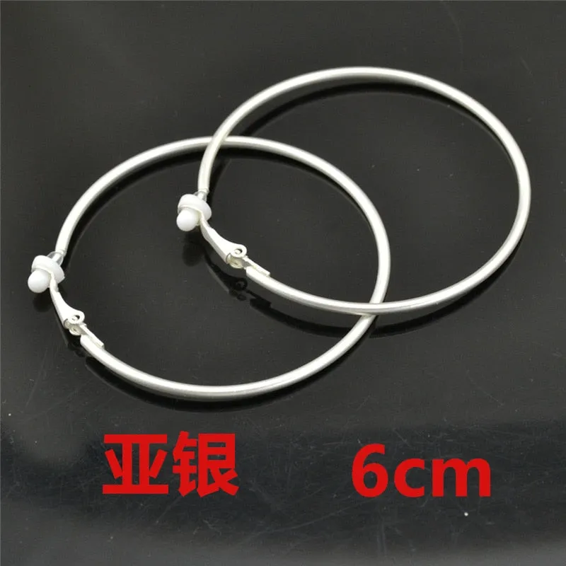 Classic Round Clip-On Hoop Earrings