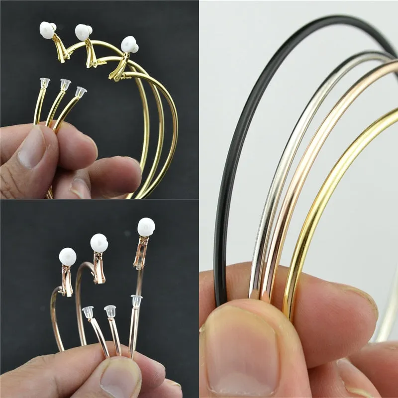 Classic Round Clip-On Hoop Earrings