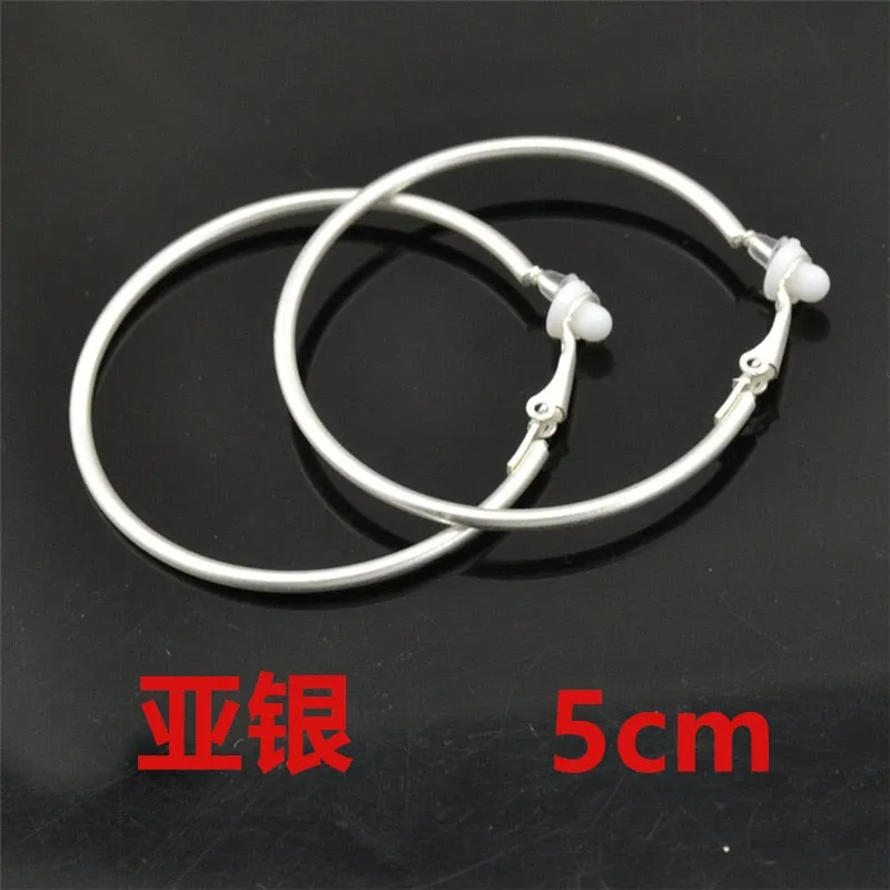 Classic Round Clip-On Hoop Earrings