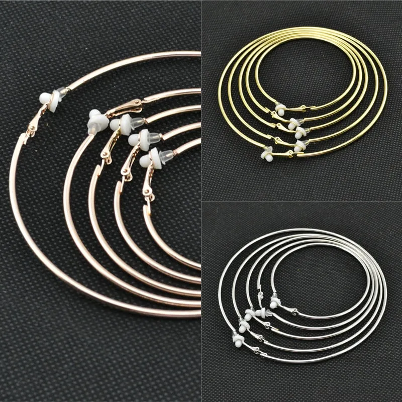 Classic Round Clip-On Hoop Earrings