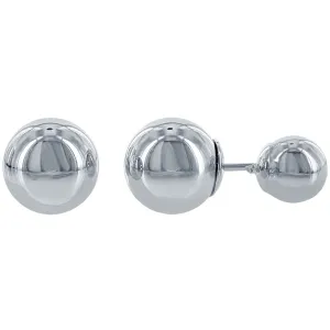 Classic Women's Earrings - Sterling Silver 7mm Front with 10mm Bead Back | A-2324