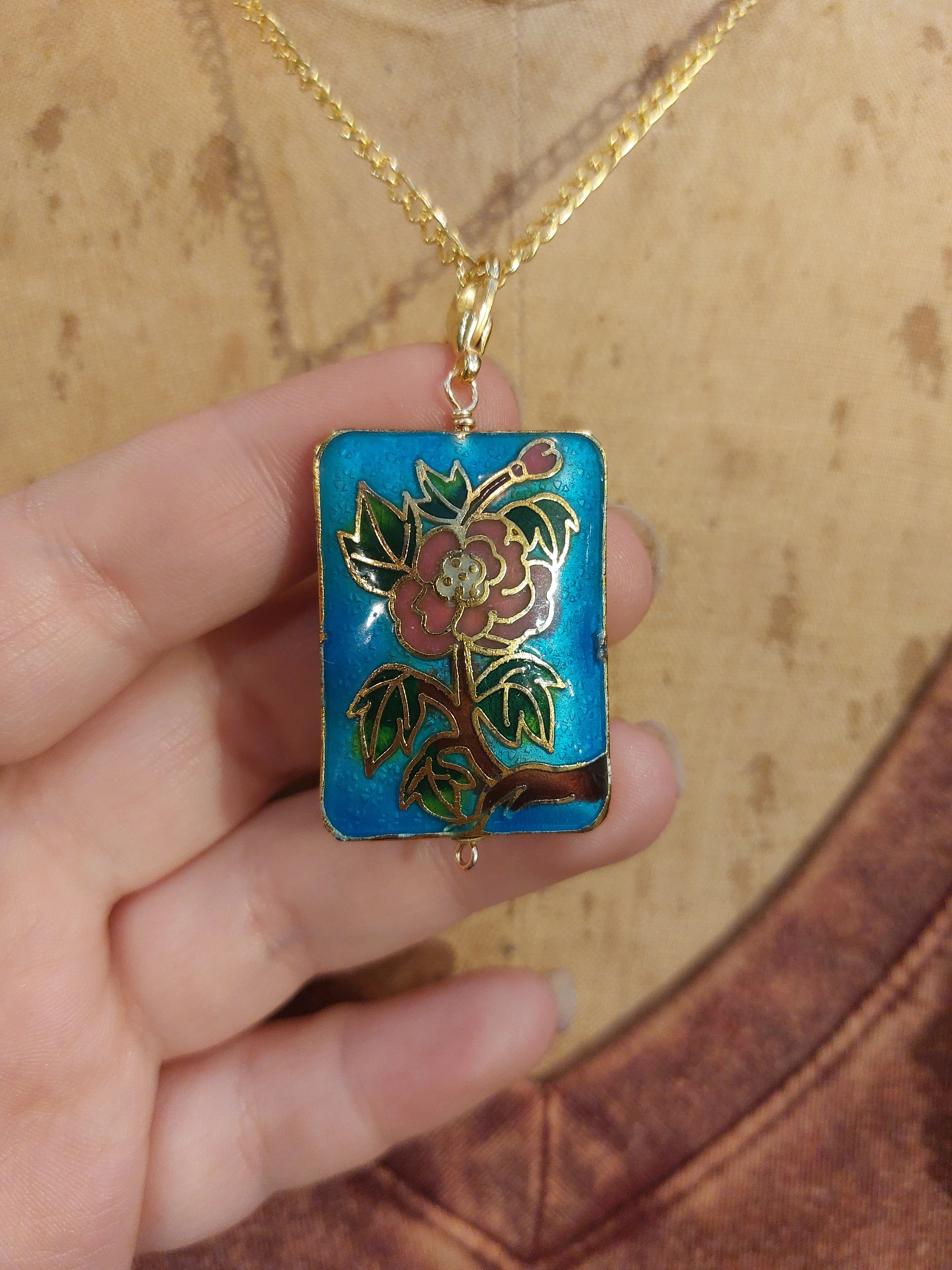 Cloisonné Pendants - Turquoise