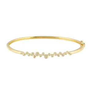 Clustered Bezels Slim Bangle