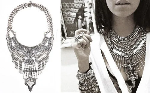 Collar ZA Necklaces & Pendants Vintage Crystal Maxi Choker