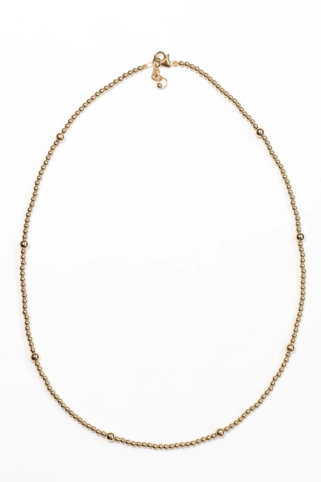 Combination Necklace - 3mm and 5mm bead size for 14k Gold Filled Beaded Necklace