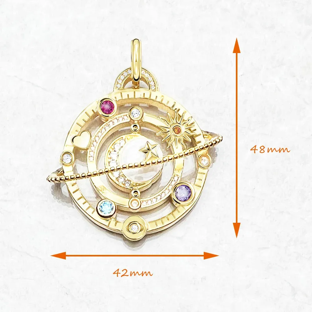 Cosmic Planetary Ring Pendant