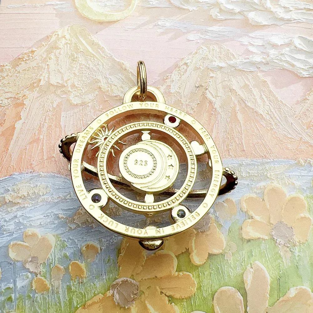 Cosmic Planetary Ring Pendant