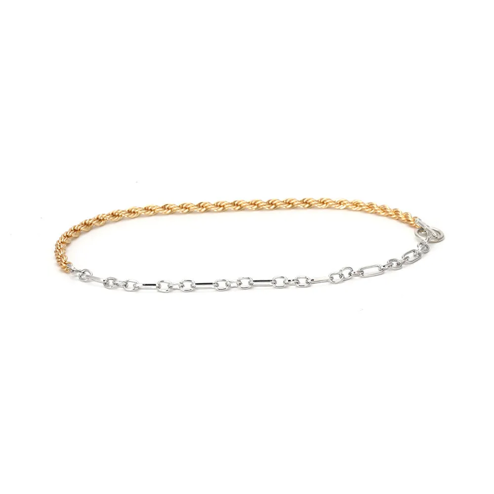 Creative Two-color Clavicle Chains Necklace