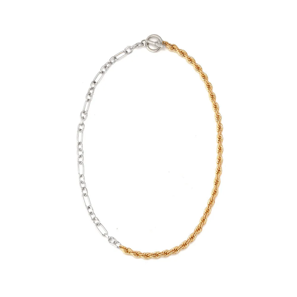 Creative Two-color Clavicle Chains Necklace