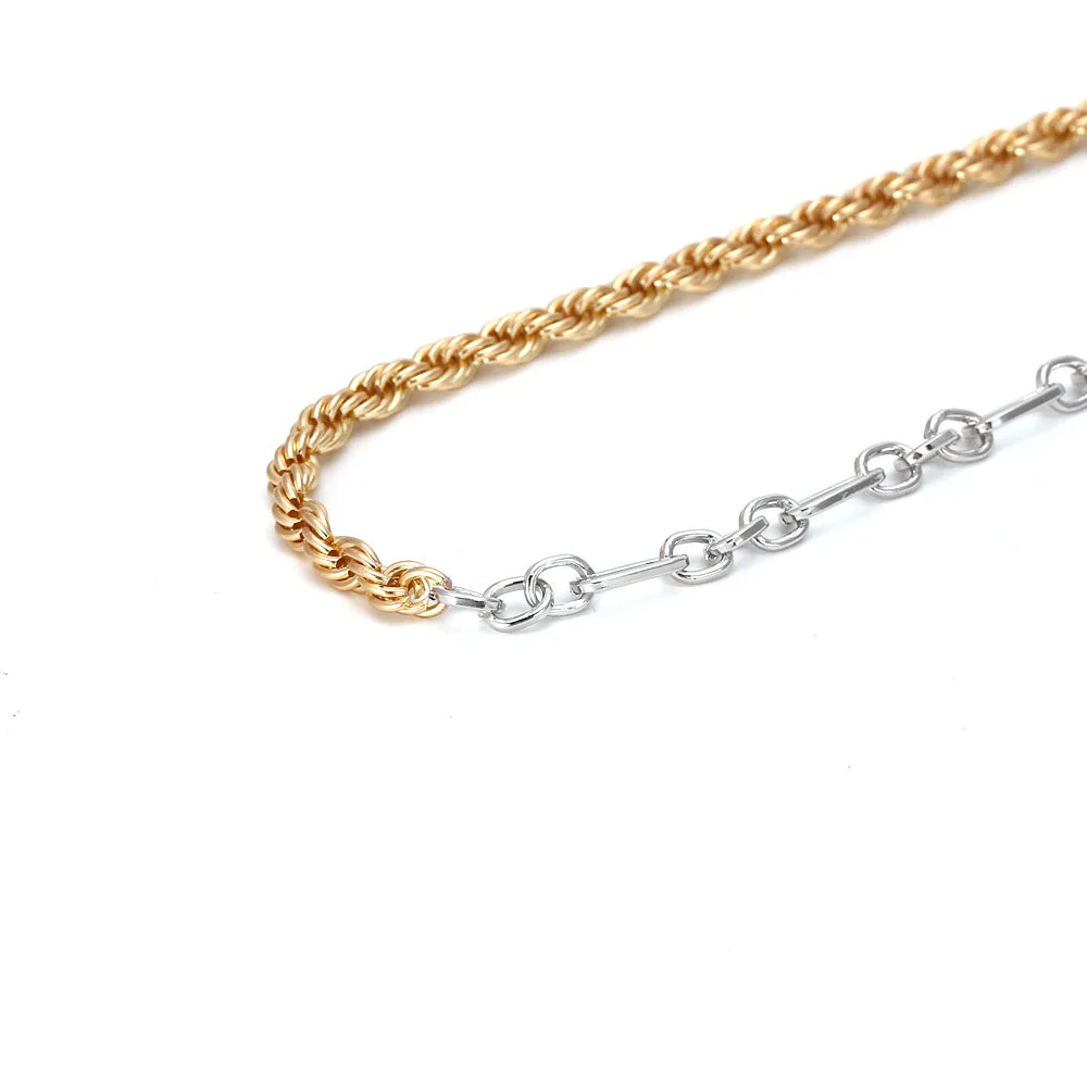Creative Two-color Clavicle Chains Necklace