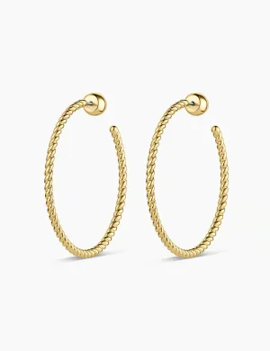 Crew Large Hoops, Gold