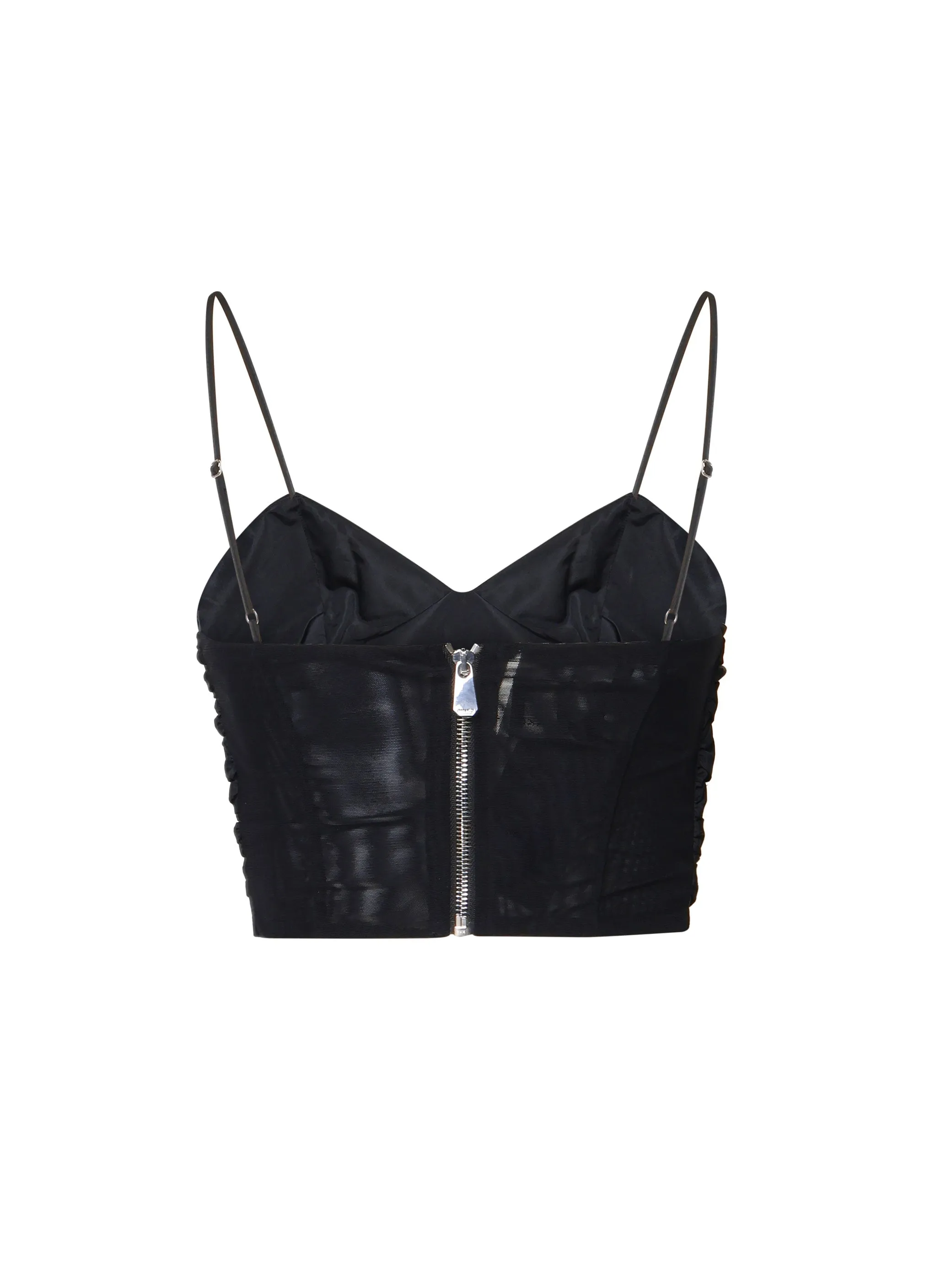 Cropped Black Limousine Top with Studs
