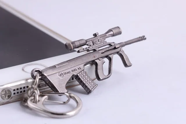CSGO AK47 AMW Gun KeyChains Tritium Metal CS GO Keychain Keyring Key Holder For Best Friends Key Chains For Men Porta Porte Clef