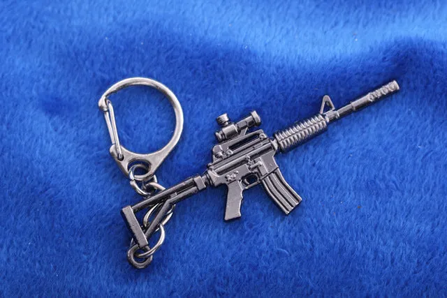 CSGO AK47 AMW Gun KeyChains Tritium Metal CS GO Keychain Keyring Key Holder For Best Friends Key Chains For Men Porta Porte Clef